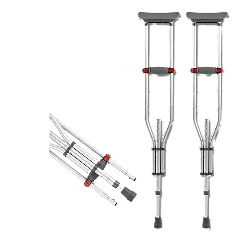 Aluminium alliage en alliage pliable détachable Embrqués aisselles Embrunch handicapé handicapé Stick Mobility Aide 231222