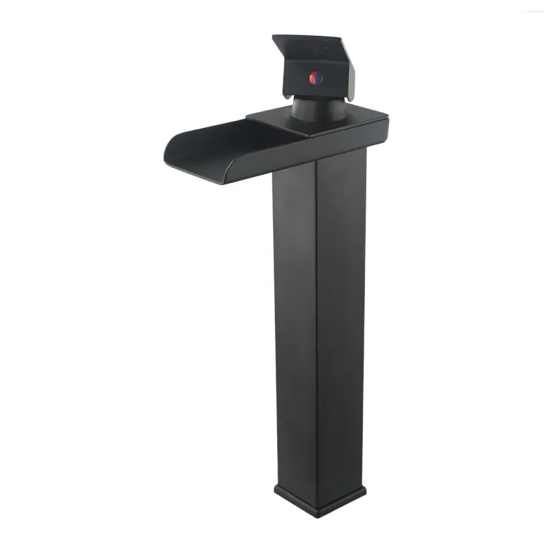 Rubinetti del lavandino per il lavandino accessori durevoli lavabo del rubinetto 36-45 mm sopra l'acciaio inossidabile nero