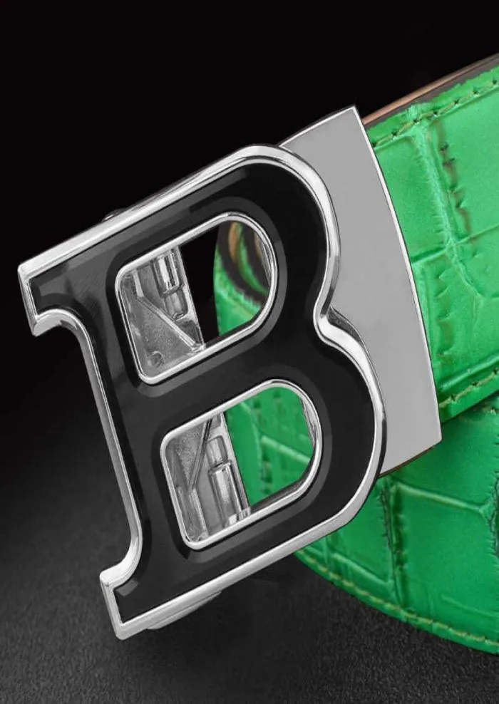 Новая дизайнерская мода универсальная мужская поясная буква B Автоматическая пряжка бренд Belt Personality Business Casual пояс2559447