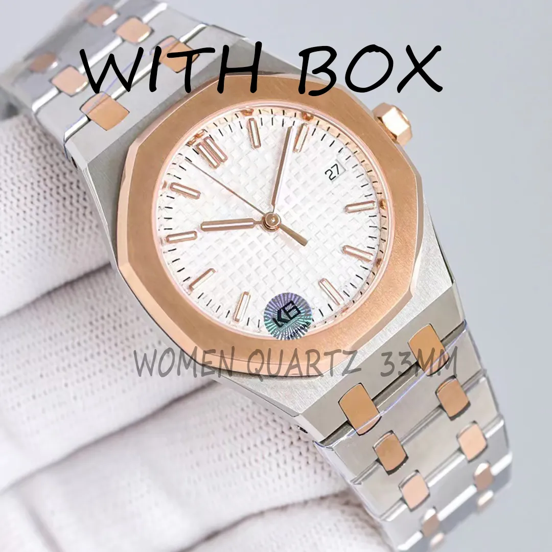 Diamond Femmes Watch Luxury Watch Full en acier en acier inoxydable Mouvement de quartz Watchs Womenwatch 15400 Sapphire Lady Watch Wristwatches Orologio Uomo Relogios