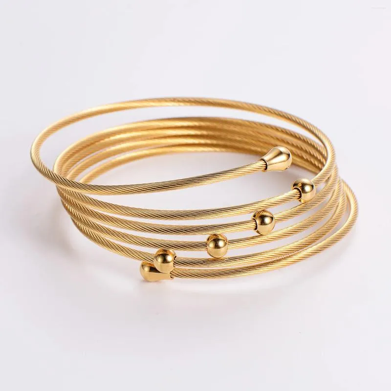 Bracelets métalliques en acier inoxydable élégant bracelets en acier inoxydable pour femmes