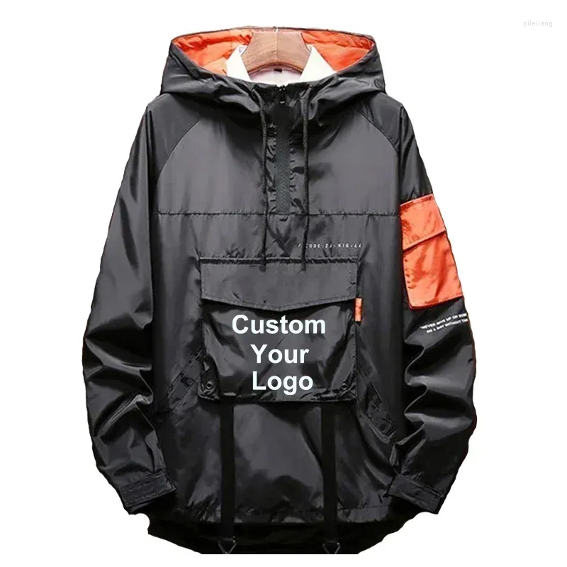Mens pullover hooded online waterproof lightweight windbreaker jackets