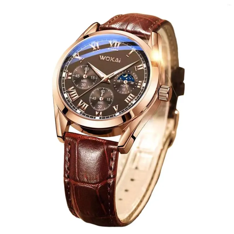 Montre-bracelettes Business Quartz Watch Pu Leather Strap Quality Quarts Quarts Montres adaptées au cadeau de rencontres