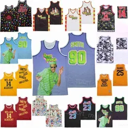 Moive The  Prince Basketball Jerseys 14 Will Smith BEL-AIR(BEL AIR)Academy Clothes TV Sitcom Breathable Team Color Retro College Pure Cotton University High/Top