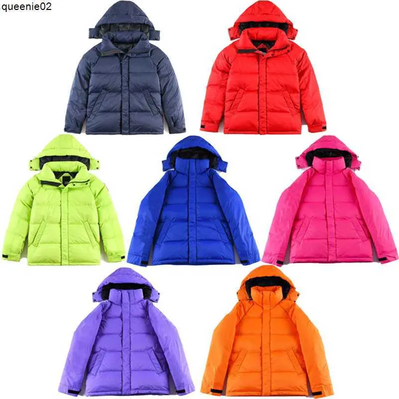 Veste de parkas pour hommes pour hommes de la veste d'hiver canada couleurs de bonbons à la veste à la veste à capuche femme à capuche