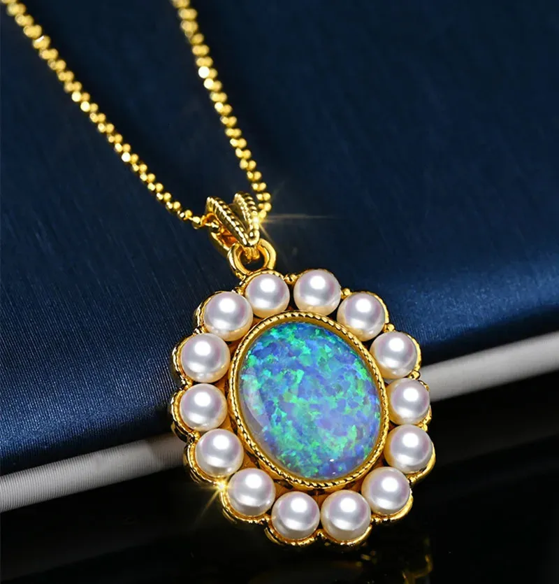 TIYINUO 18Kゴールド ネックレス K18/18Kt 色石 ネックレス 32.9g