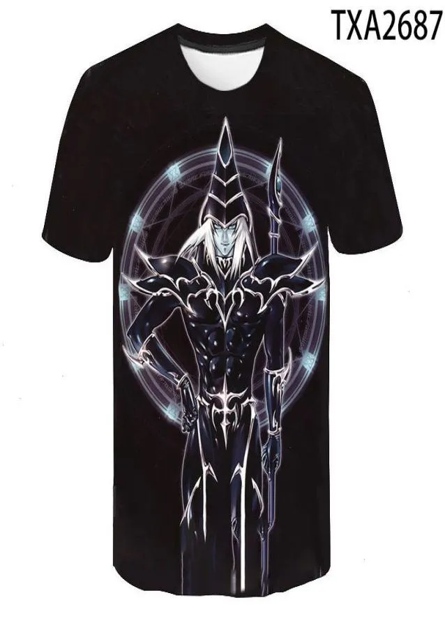 Tecknad anime spel t shirt män kvinnor barn yu gi oh 3d tryckt tshirt sommar1061834