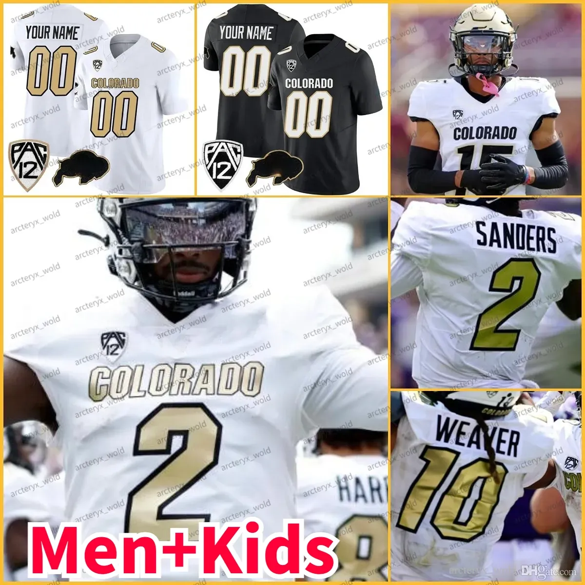 College Colorado Football Jerseys 12 Travis Hunter 1 Cormani McClain 2 Deion Sanders 3 Dylan Edwards 87 Michael Harrison Trevor Woods Men Ki