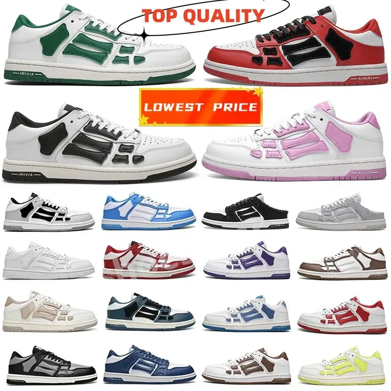 Designer Skel-top scarpe basse casual Schelet Bones Runner Top Skel Scheletro Basso Scheletro Donne Sneaker retrò Sneakers Bianco Bianco Guido Guido Spazio Lace Up M24