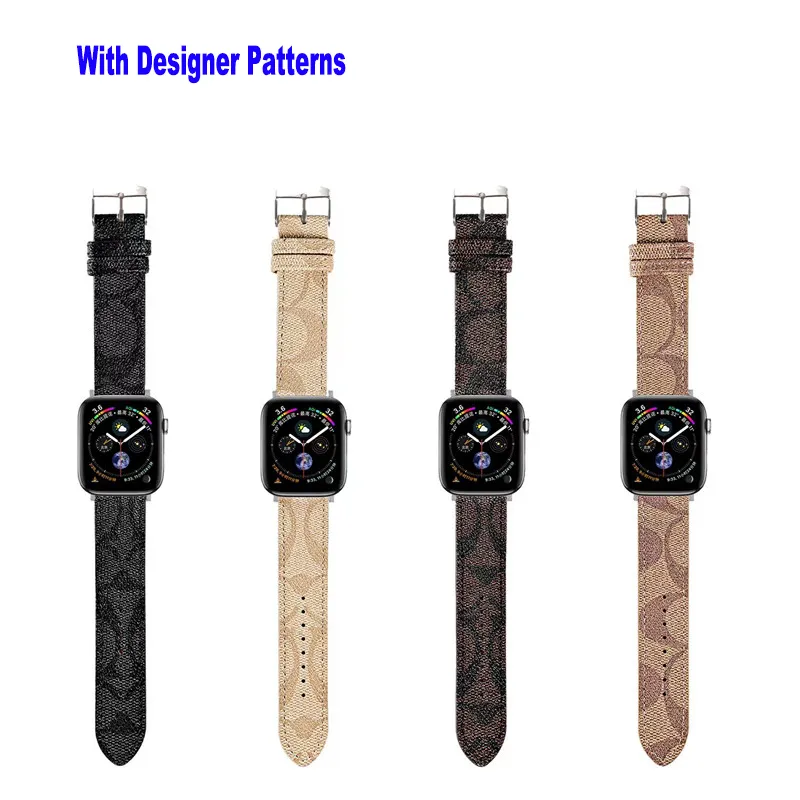 أعلى أزياء مصمم الأزياء معصمة لسلسلة Apple Watch Band Series 9 8 7 6 5 4 3 2