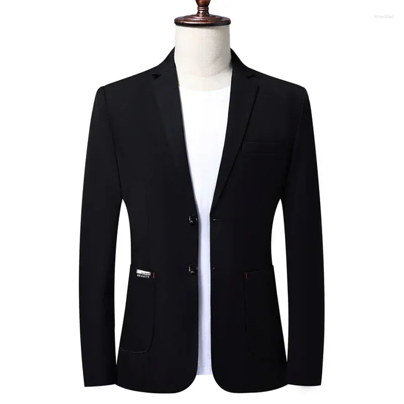 Ternos masculinos de alta qualidade Blazer estilo italiano moda elegante moda de ponta de ponta simples casual cádico de cavalheiro