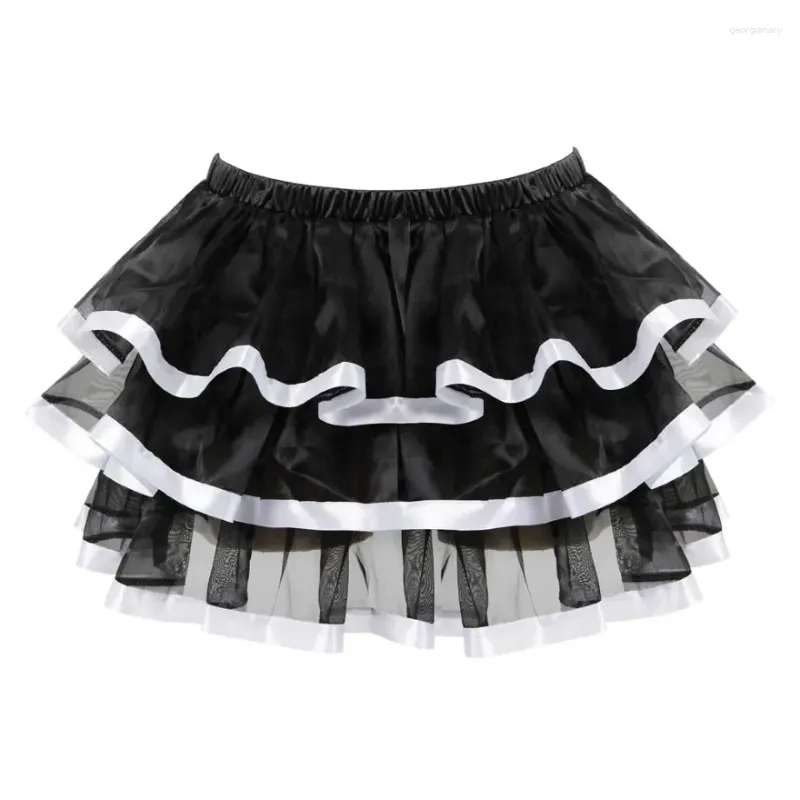 Gonne donne sexy mini tutu gonna a strati strati a strisce pieghettate sfilata feste di moda dance arruffato plus size s-6xl