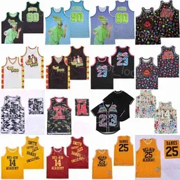 The  Prince Moive 14 Will Smith Basketball Jerseys Film BEL-AIR Academy BEL AIR Clothes TV Sitcom Breathable Team Retro College Pure Cotton University HipHop