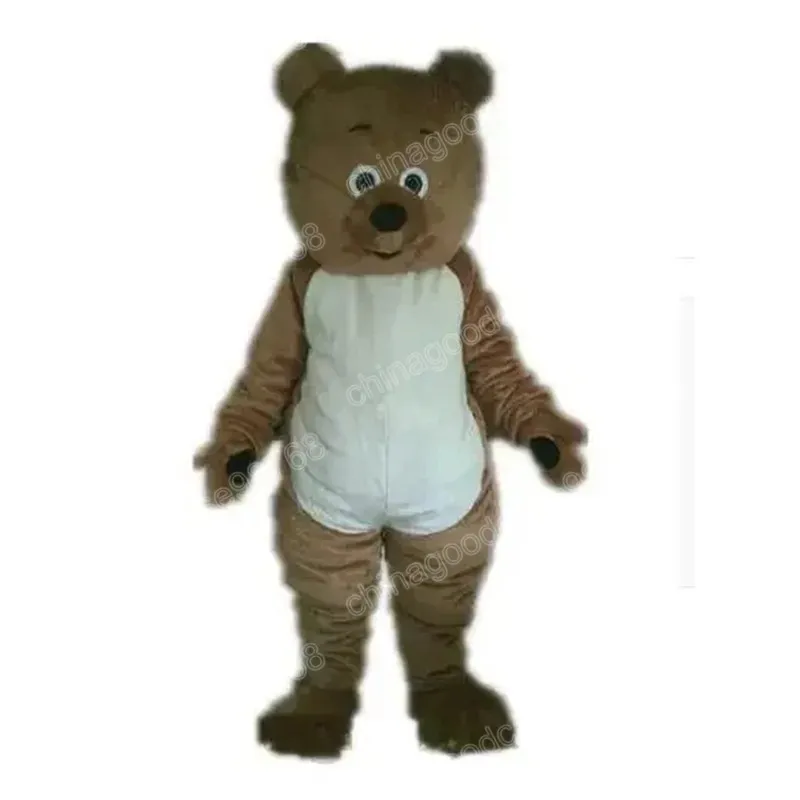 Mascotte di orso marrone natalizio costume di abbigliamento da festa di fantasia abito da compagnia di abbigliamento da carnivale per adulti carnivals taglia compleanno outfit da esterno