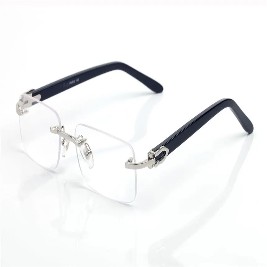 Buffalo Horn Solglasögon Designer Eyewear Glasses Woman Flera män Fashion Trend Street Shooting Eyeglasses Rimless Personality B191V