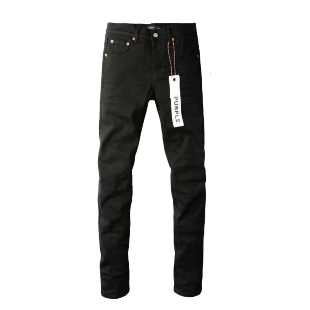 Calças de brim roxas designers de moda masculina jeans roxo marca americana high street preto plissado basic22q8