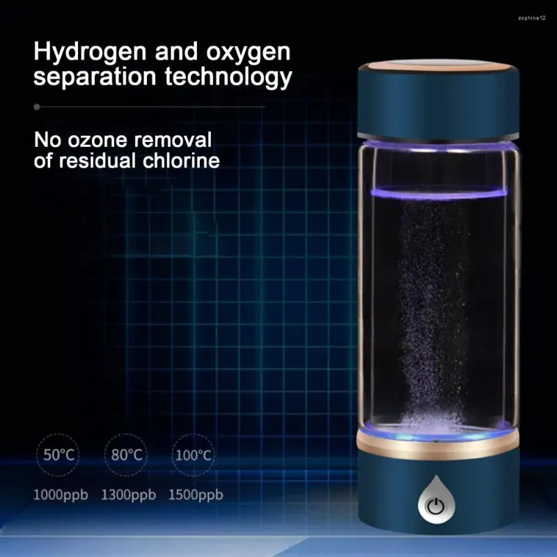 Weingläser Mikroelektrolyse Wasserbecher tragbarer Wasserstoff-Ionisator-Flaschengenerator mit schneller Elektrolyse für gesunde