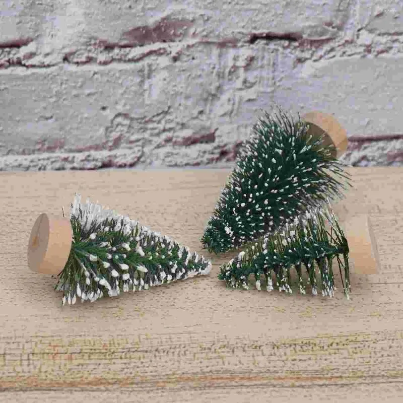 Juldekorationer Decors Xmas Tree Decor Adornment Party Ornament Miniature Sisal Frosted Trees