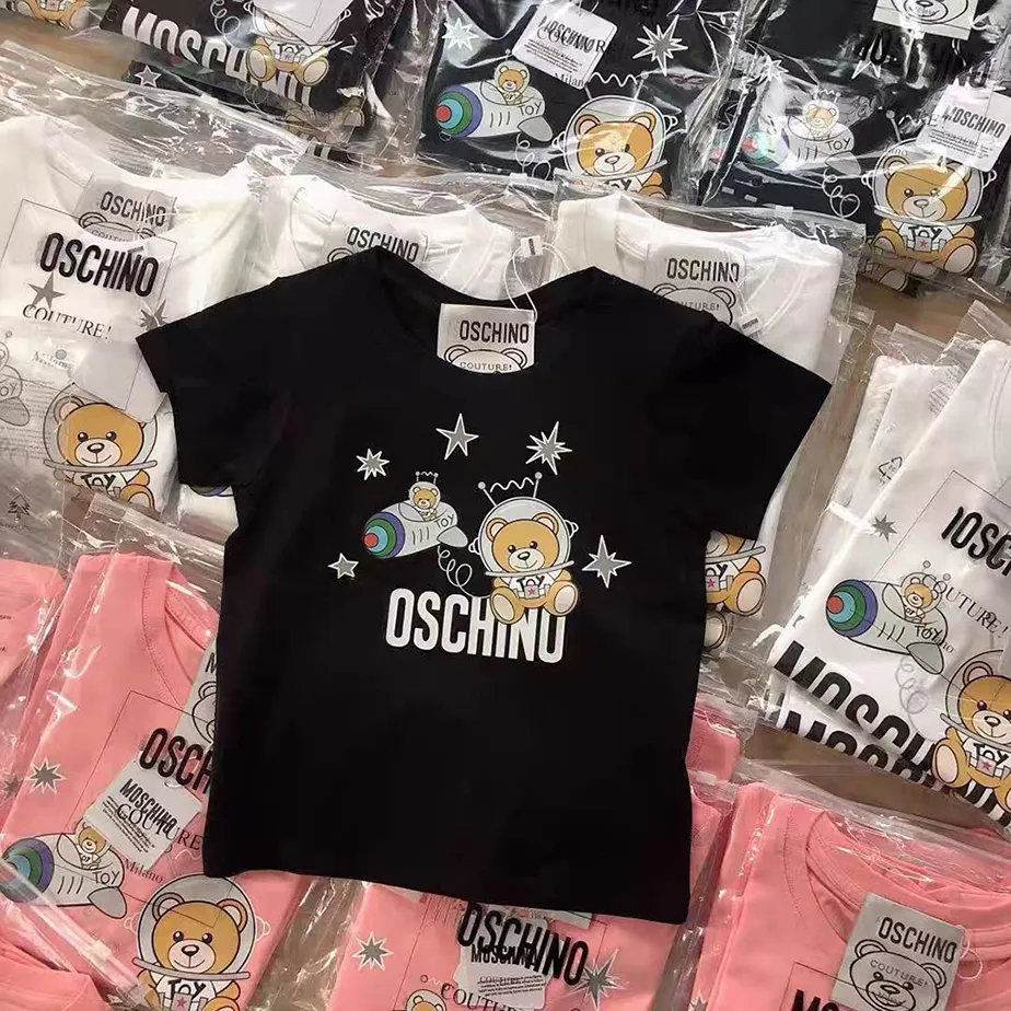 キッズレタージャケットデザインTシャツ半袖ティートップ男の子の女の子子供カラフルな刺繍パターンTシャツプルオーバー90-150cm