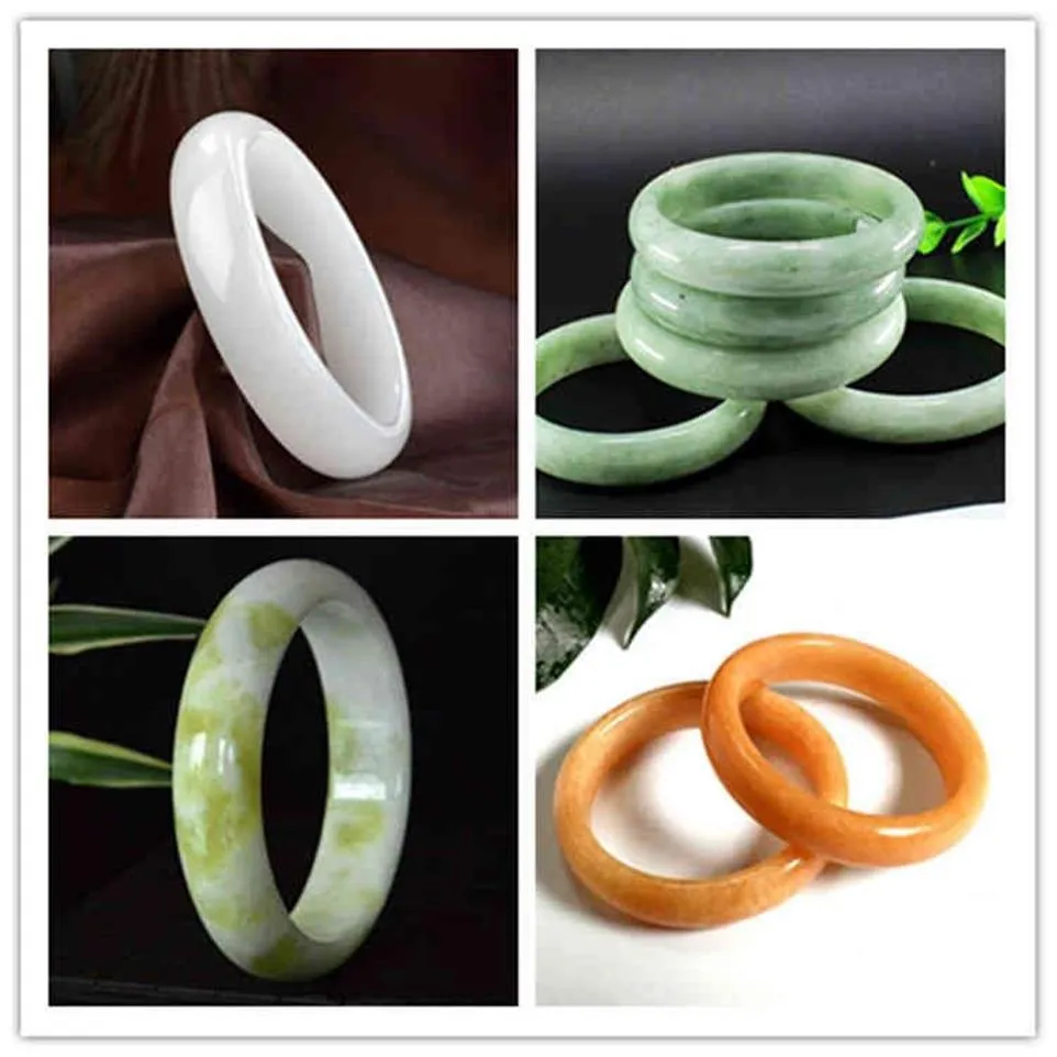 Real White Jades Bangles Women Healing Jewelry Genuine Natural Jadeite Bangle Chinese Yellow Dragon Jade Lucky Amulet Bracelets258C