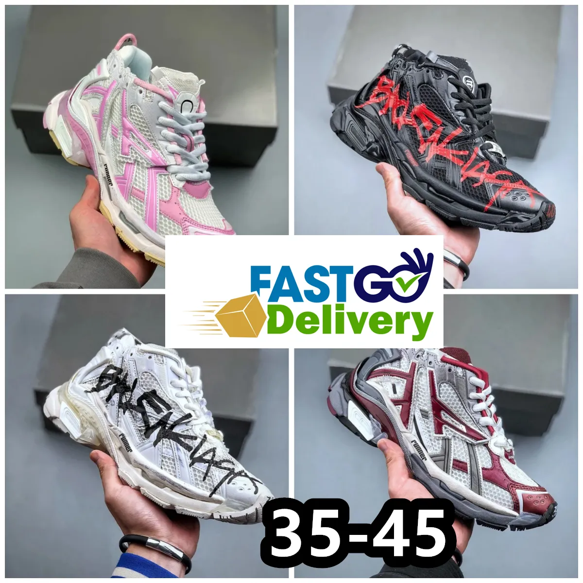 Top-Quality-Freizeitschuhe Triple S 7.0 Runner Sneakers Designer Schuhe heißeste Tracks 7 Paris Speed ​​Platform Outdoor Sport EUR 35-45