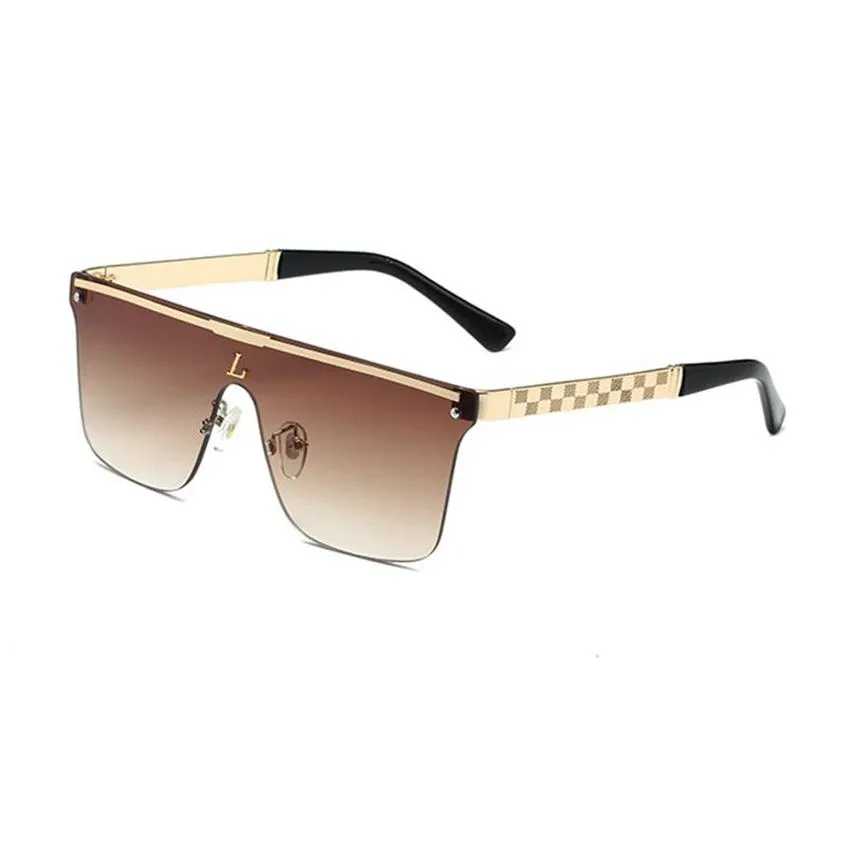 Óculos de sol para mulheres luxuosas homens de sol, designer de proteção UV Designer de óculos gradiente de metal de moldura de moda de moda de moda com lens lett214r