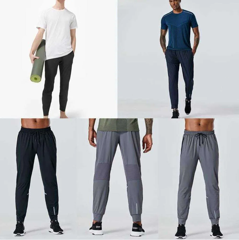 Autumn long pants men lulus sport running align yoga outdoor gym pockets slim fit sweatpants lu pant jogger trousers mens casual elastic Motion current 26ss