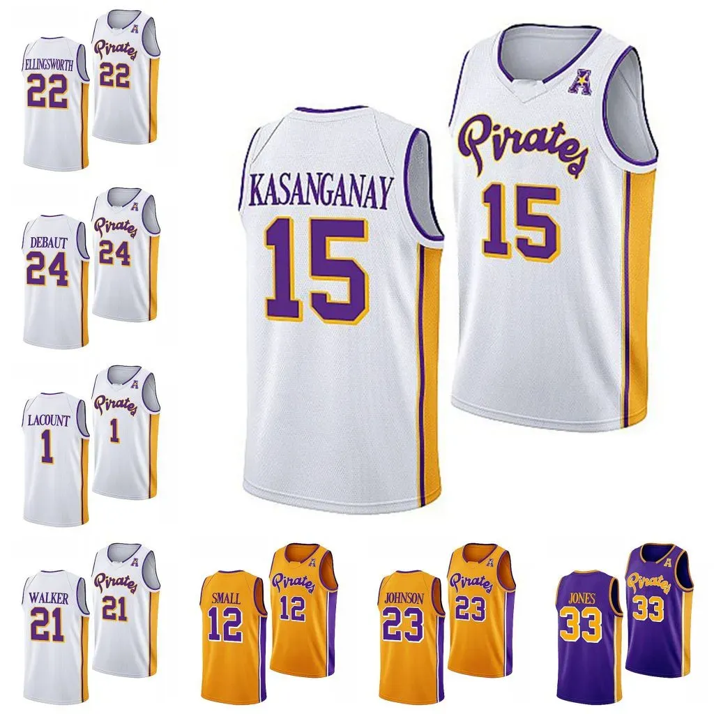 ECU Pirates 2022-23 Collège ECU Pirates Basketball Jersey Ludgy Debaut Jaxon Ellingsworth Jaden Walker Ezra Ausar RJ Felton Valentino Pinedo