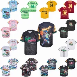 Film Baseball Moive BEL-AIR Jerseys OF The  Prince 14 Will Smith JAZZY JEFF BLACK White Academy GRAFFITI ANNIVERSARY (TV Sitcom) Pullover Cool Base Cooperstown