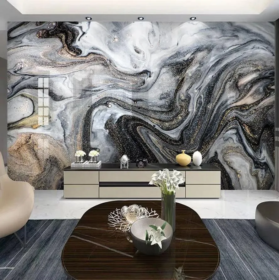 3d Wallpaper moderne Mode abstrakte Streifen Marmor Po Wandgemälde Wohnzimmer TV Sofa Kunst Wohnkultur Wandmalerei 3D Aufkleber 24383646