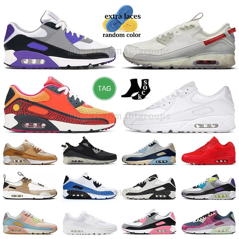 Designer Sports 90 Terrascape Running Shoes الحجم الكبير 13 أسود أبيض اللثة 90s الأزرق باطل 90s كراميل السلام الحب فيوتش فوتورا كن حقيقيين للنساء المدربين حذاء رياضي 36-47