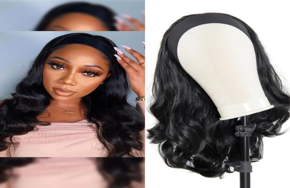 Synthetic Wigs Headwraps Hair Wig Headband 22 Inches Body Wavy Long For Black Women Afro Curly5524290