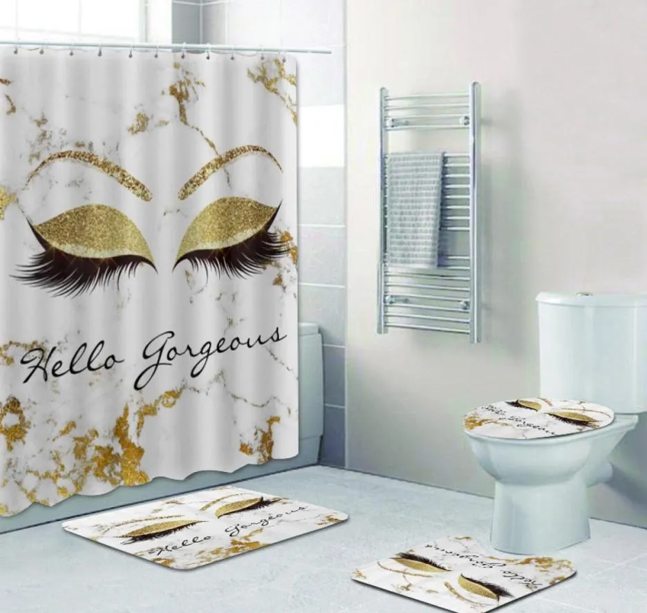 Блеск блестящий привет великолепный мраморные ресницы для душа занавесы для ресниц ресниц для ванны для ванной комнаты для ванной коврики коврики LJ205097619