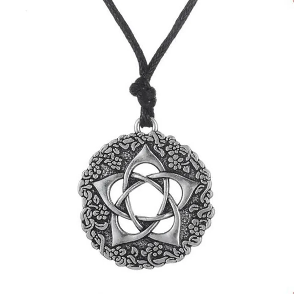 Звезда L11 Rose Pentacle of the Goddess Pentagram Wiccan Jewelry Gewelry Pewter Pendant Collece2726