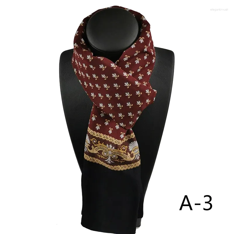 Scarves Men Double-layer Print Washed Cashmere British Style Business Scarf Simple Fashion Suit Neckerchief Casual Warm Long Silk