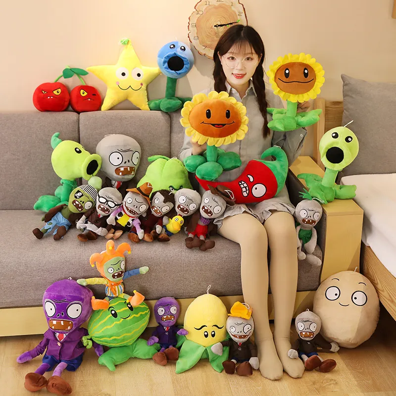 30cm Plants vs Zombies Plush Toys Dolls Stuffed Anime Birthday Gifts Home Bedroom Decoration