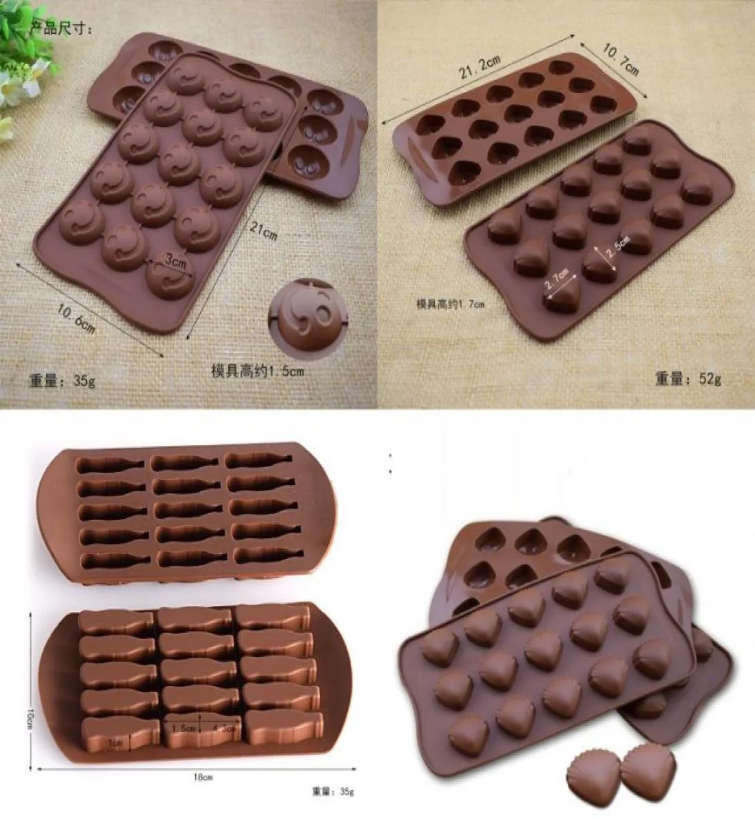 Diy Silicone Mould Smiling Face Shell Little Coke Mold Cake Chocolates Ice Lattice Molds Sell Well With Various Pattern 1 98jj J17419352