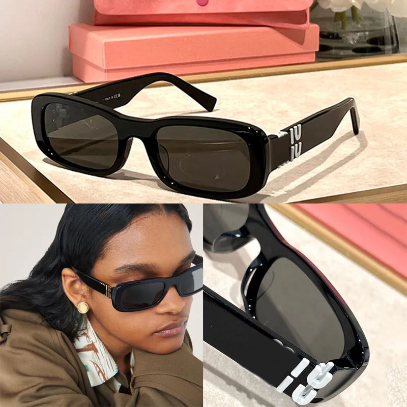 Designer Niu Glimpse Squle Squle Small Frame Lunettes de soleil Élégantes hommes et femmes S 1: 1 Cadre acétate Logo en métal sur les temples SMU08Z Voyages et vacances