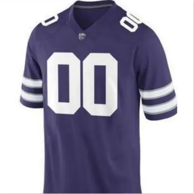 Goodjob Hommes Jeunes Femmes Tout-petits Kansas State Wildcats Nom personnalisé et numéro n'importe quelle taille Ed Top Quality College Jersey