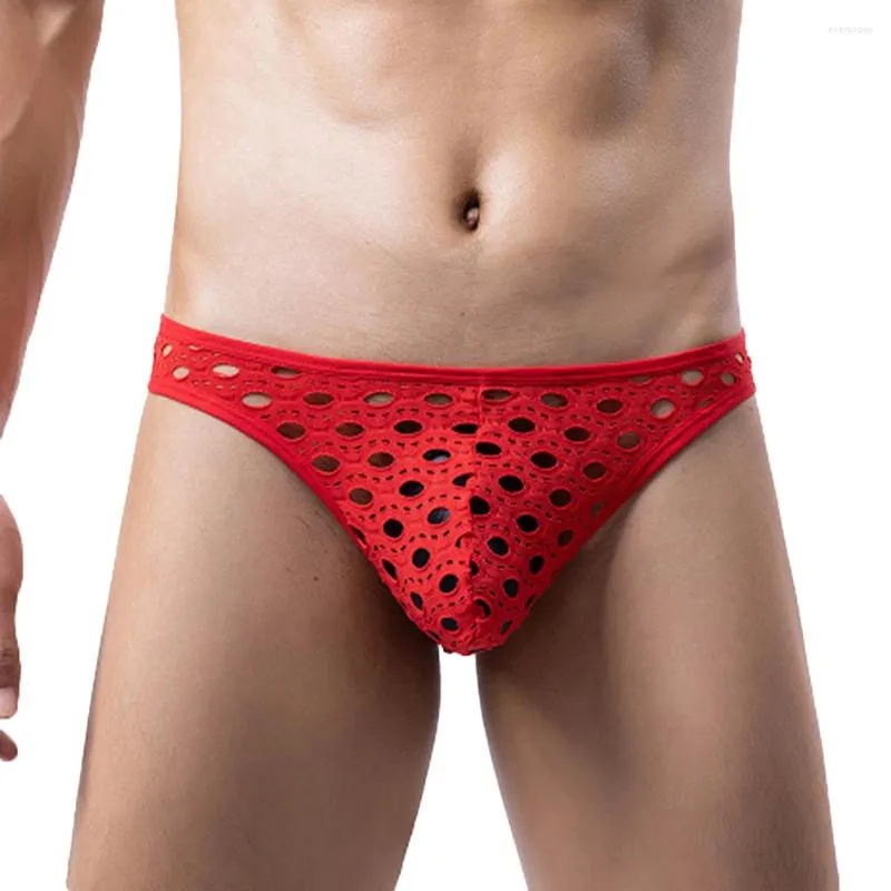Mens Mesh See-through Pouch G-string Briefs Underwear T-back Thong V-string  Lot
