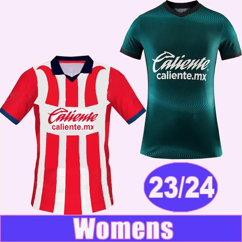 23 24グアダララレディースサッカージャージChivas I. Brizuela A. Vega F. Beltran Cisneros G. Sepueda Home 3rd Football Shirts