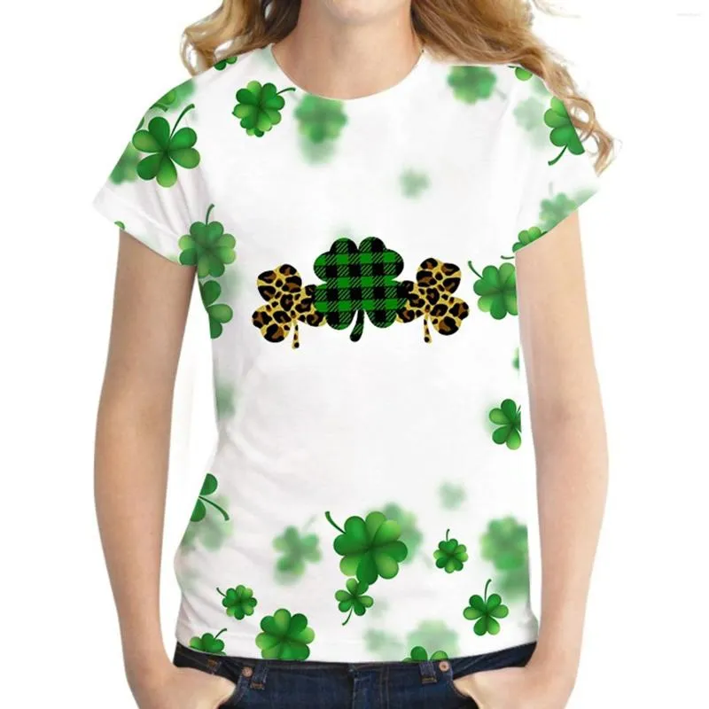 Женские блузки Clover Print Green Scrub Tops St. Patrick's Clinic Clinic Увзается униформная блузя униформа De Enfermera para mujer