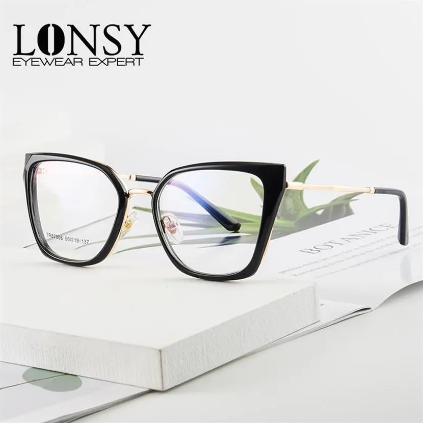 Solglasögon Fashion Square Reading Glasses Women Anti Blue Light High Quality Cat Eye Presbyopia Woman Big Oversize Clear Eyewear3044