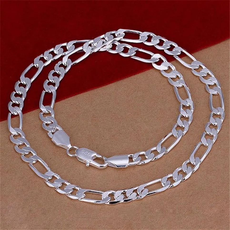 8mm platt hästpiskhalsband sterling silverpläterad halsband STSN018 mode 925 silverkedjor halsbandsfabrik chri329o