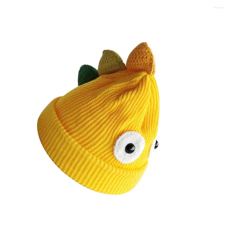 Boinas de lã de lã Kids Hat Hat Hat Yarn Chapéus de desenho animado quente para bebês