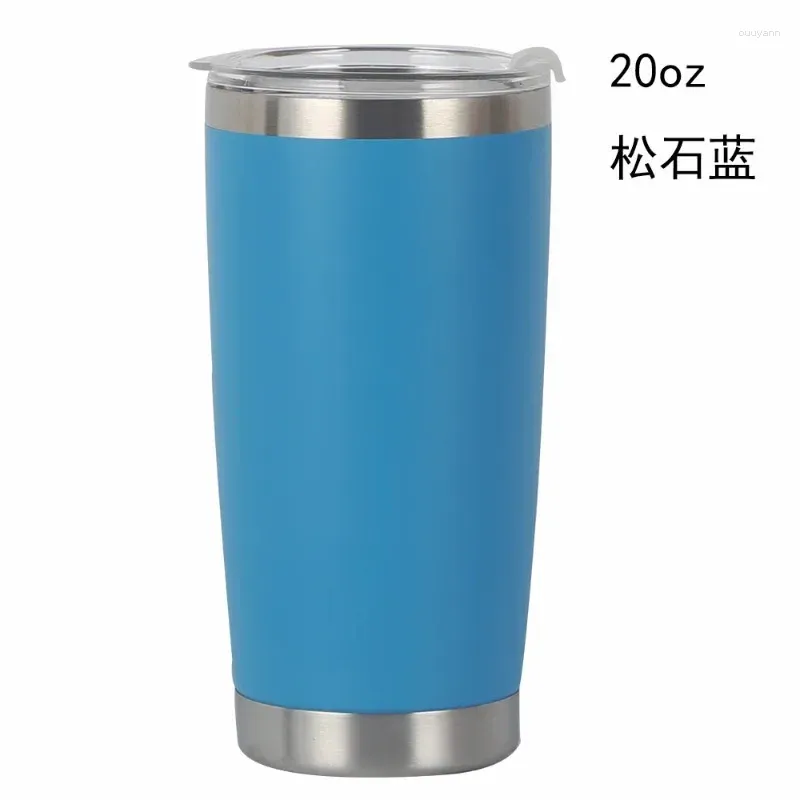 Bouteilles d'eau 20 oz tasse de voiture avec isolation froide et acier inoxydable 304 Tendance de crème glacée moulée à la pulvérisation essentielle