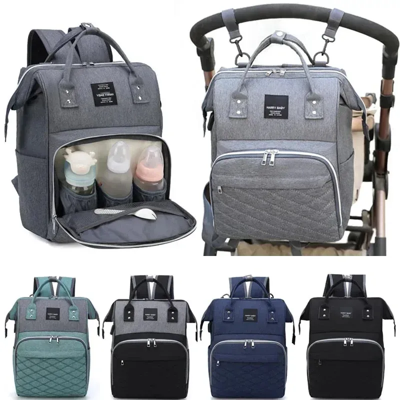 Сумки для подгузников для мамы детская коляска для подвесной сумки мать большие рюкзаки с поднятыми смены с изменяющимся ковриком. Удобное уход 231222