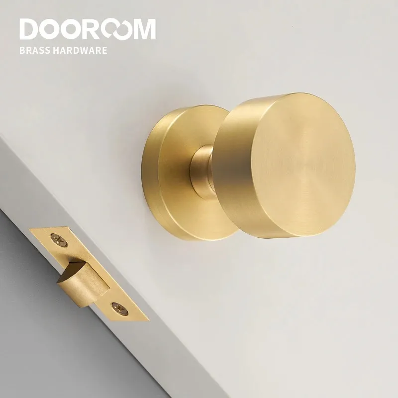 Dorouct de porte en laiton Ensemble moderne en laiton noir nickel chambre intérieure salle de bain double levier de porte en bois ensemble manche manche passage 231222