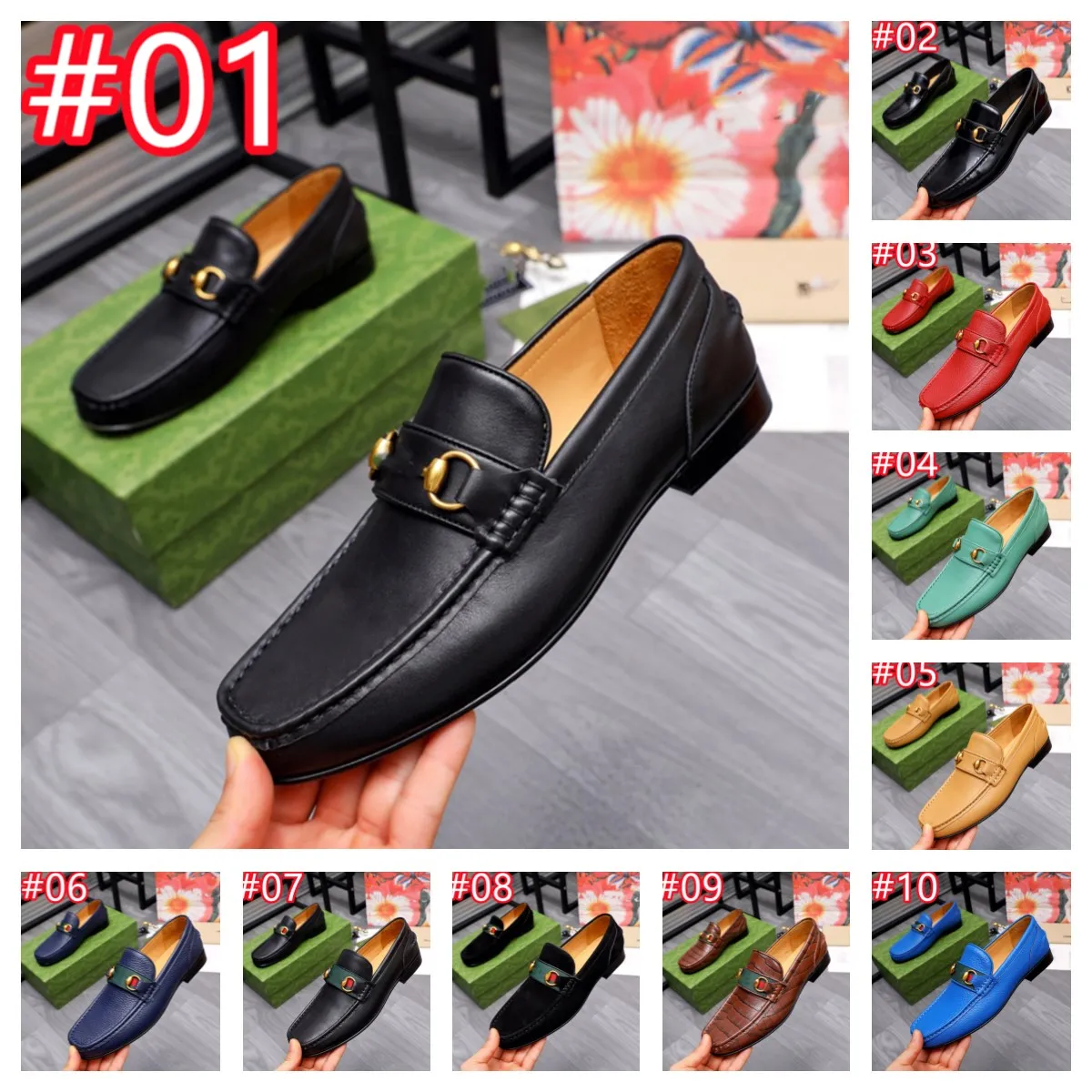 11colour Brogue Formal Shoes Men Men Onuine Leather Those Обувь Мужская подлинная ретро.