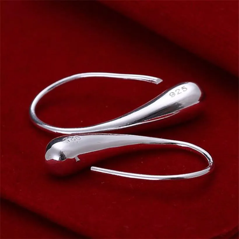 Brandneue Frauen Drop Sterling Silber silberte Ohrringe Größe 2 7 cm 0 6 cm DMSE004 Mode 925 Silberplattenohrring Juwely Ohr 271x